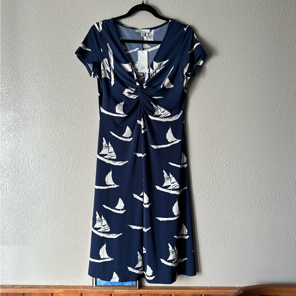 G.H Bass Co Navy Front Knot Dress